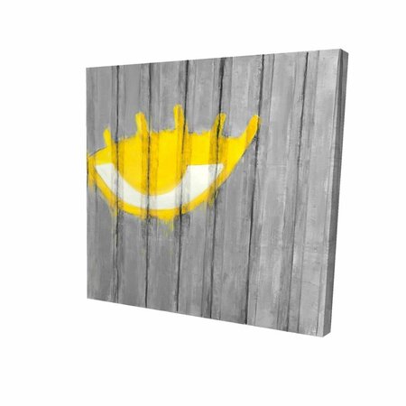 FONDO 12 x 12 in. Yellow Eye Graffiti on A Container-Print on Canvas FO2789341